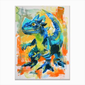 Abstract Dinosaur Brushstrokes Canvas Print