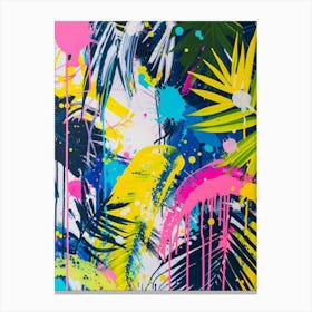 Tropical Splatter Painting Canvas Print