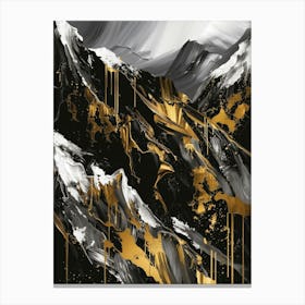 Gold And Black Mountains 20 Canvas Print