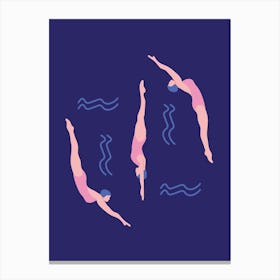 Minimal Swimming Time Canvas Print