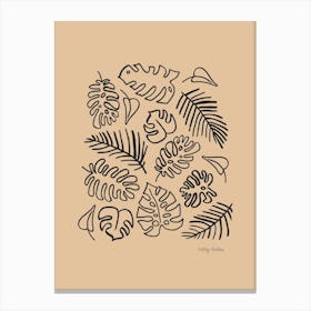 Ink Leaves Canvas Print