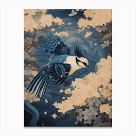 Blue Jay 1 Gold Detail Painting Canvas Print