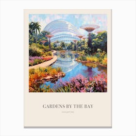 Gardens By The Bay Singapore 4 Vintage Cezanne Inspired Poster Canvas Print