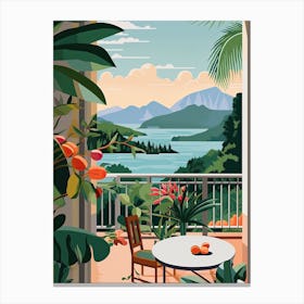 Seychelles, Graphic Illustration 1 Canvas Print