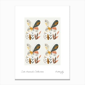 Cute Animals Collection Butterfly 1 Canvas Print