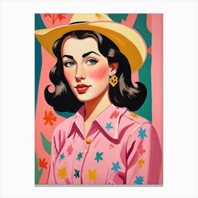 Lady In Pink Canvas Print