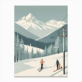 Retro Apres Ski Vintage Artwork (4) Canvas Print