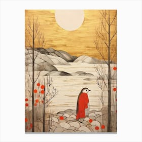 Bird Illustration Penguin 1 Canvas Print