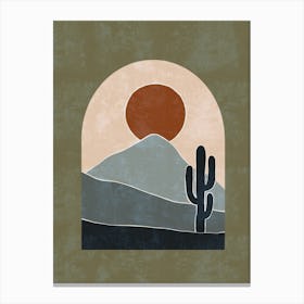 Cactus In The Desert 38 Canvas Print