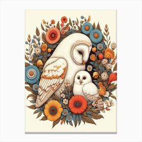 Owl And Baby Canvas Print