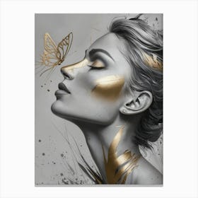 Gold Butterfly 1 Canvas Print