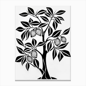 Lemon Tree Simple Geometric Nature Stencil 1 1 Canvas Print