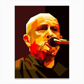 Peter Gabriel British Singer Musician Vintage Illustration Canvas Print