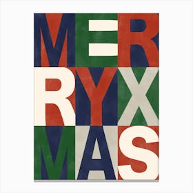 Merry Xmas SIgn Canvas Print