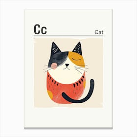 Animals Alphabet Cat 2 Canvas Print