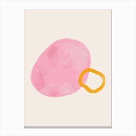Pink and Orange Shapes Canvas Print