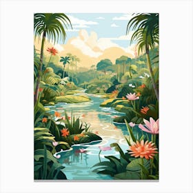 Nong Nooch Tropical Botanical Garden Thailand Illustration 2 Canvas Print