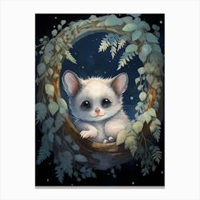 Adorable Chubby Nocturnal Possum 3 Canvas Print
