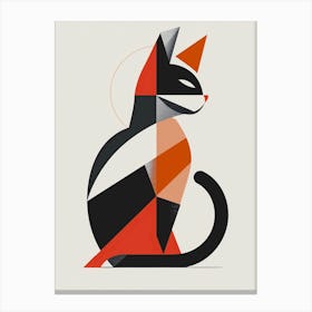 Geometric Cat Canvas Print