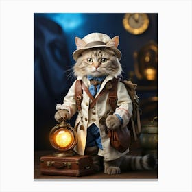 Explorer Cat Canvas Print
