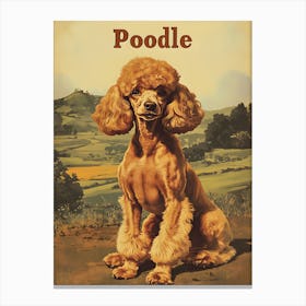 Poodle Vintage Canvas Print