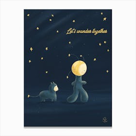 Fool Moon and his friend Canvas Print