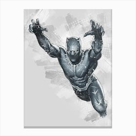 Black Panther Marvel Super Hero Drawings Canvas Print