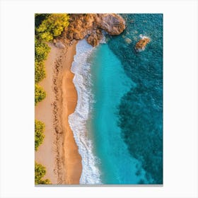 Aerial View Of A Beach In Croatia Canvas Print