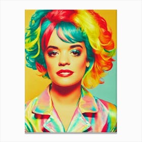 Lily Allen Colourful Pop Art Canvas Print