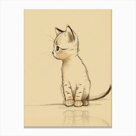 Cat Wait Lover Canvas Print