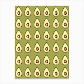 Avocado Green Illustration Watercolour Kitchen Lienzo