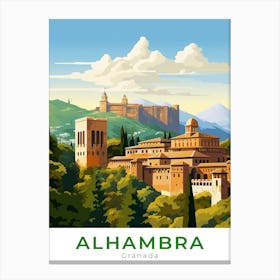Granada Alhambra Travel Canvas Print