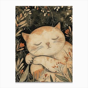 Persian Cat Japanese Illustration 2 Canvas Print