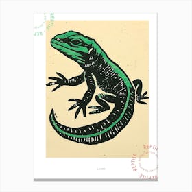 Monsters And Beaded Lizard Bold Block 3 Poster Canvas Print