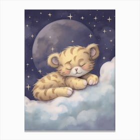 Sleeping Baby Tiger Cub Canvas Print