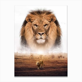 Lion King Of Animals Africa Canvas Print