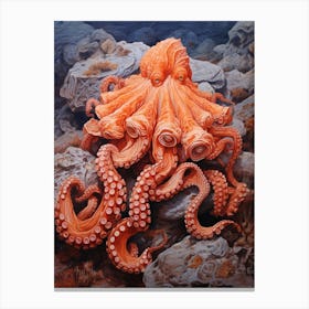 Day Octopus Realistic Illustration 1 Canvas Print