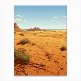 Simpson Desert Pixel Art 2 Canvas Print