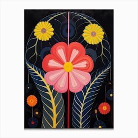 Veronica 4 Hilma Af Klint Inspired Flower Illustration Canvas Print