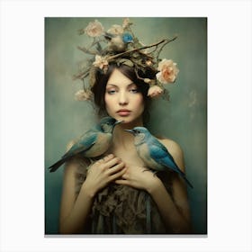 Blue Birds Canvas Print