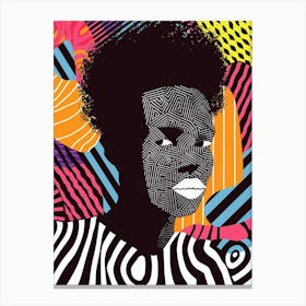 African Woman With Afro 6 Canvas Print