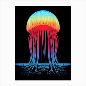 Moon Jellyfish Pop Art 1 Canvas Print