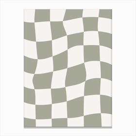 Checkerboard - Sage Canvas Print