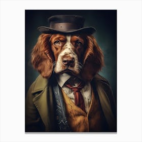 Gangster Dog Welsh Springer Spaniel Canvas Print