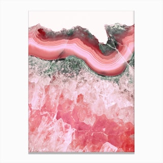 Coral Pink Agate Canvas Print