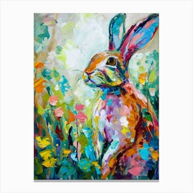 Harlequin Rabbit Painting 1 Canvas Print