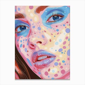 Polka Dot Girl Canvas Print