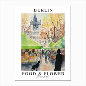 Food Market With Cats In Berlin 1 Poster Canvas Print