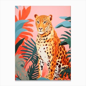 Leopard In The Jungle 18 Canvas Print
