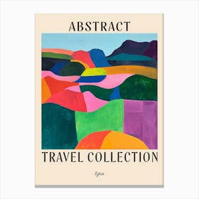 Abstract Travel Collection Poster Syria 2 Canvas Print